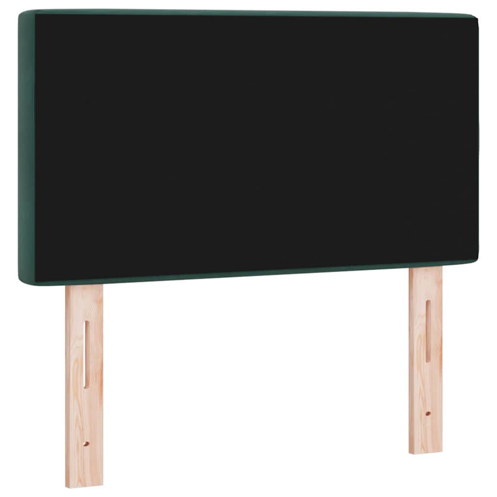 LED Headboard with LED Strip Lights Dark green 80 cm Velvet